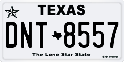 TX license plate DNT8557