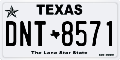 TX license plate DNT8571