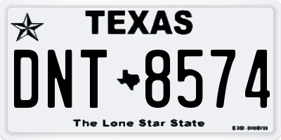 TX license plate DNT8574