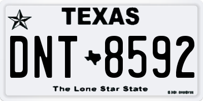 TX license plate DNT8592