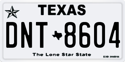TX license plate DNT8604
