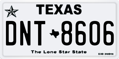 TX license plate DNT8606