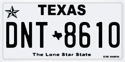 TX license plate DNT8610
