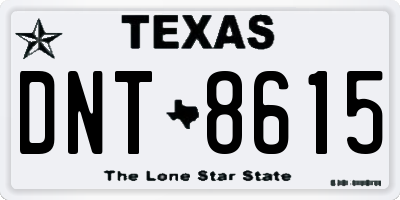 TX license plate DNT8615