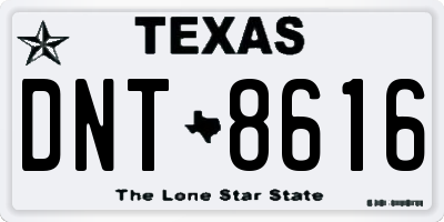 TX license plate DNT8616