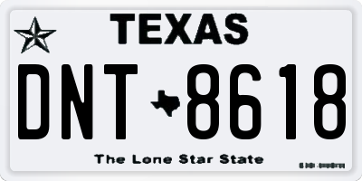 TX license plate DNT8618