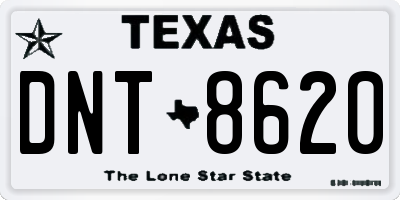 TX license plate DNT8620