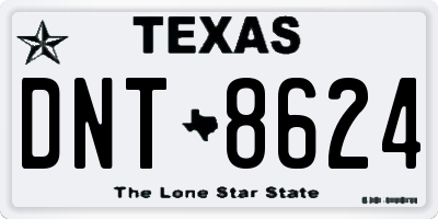 TX license plate DNT8624
