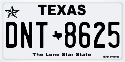 TX license plate DNT8625