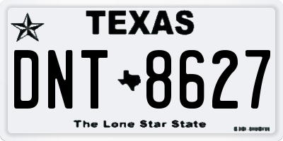 TX license plate DNT8627