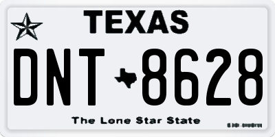 TX license plate DNT8628