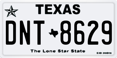 TX license plate DNT8629