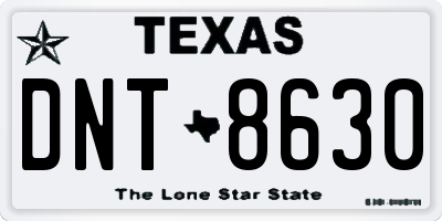 TX license plate DNT8630