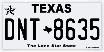 TX license plate DNT8635