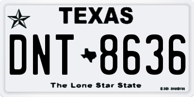 TX license plate DNT8636