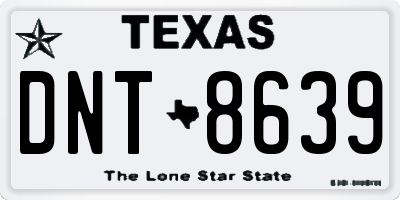TX license plate DNT8639