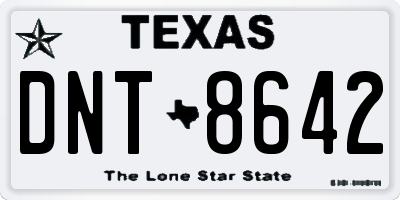 TX license plate DNT8642