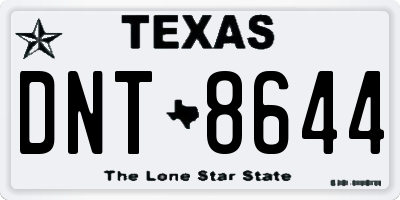 TX license plate DNT8644
