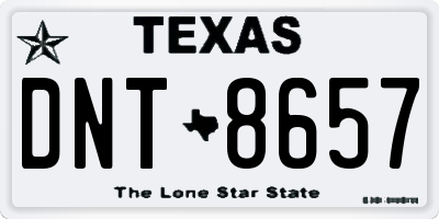 TX license plate DNT8657