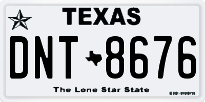 TX license plate DNT8676