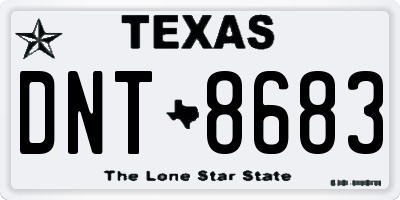 TX license plate DNT8683