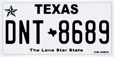 TX license plate DNT8689