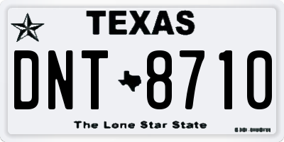 TX license plate DNT8710