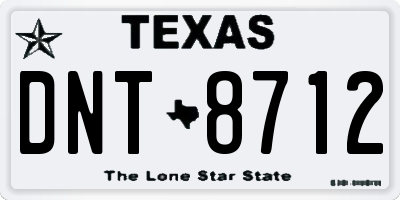 TX license plate DNT8712