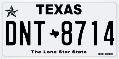 TX license plate DNT8714