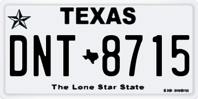 TX license plate DNT8715
