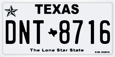 TX license plate DNT8716