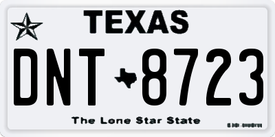TX license plate DNT8723