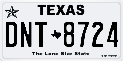 TX license plate DNT8724