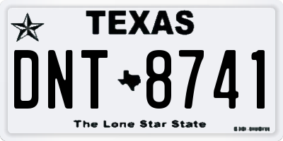 TX license plate DNT8741