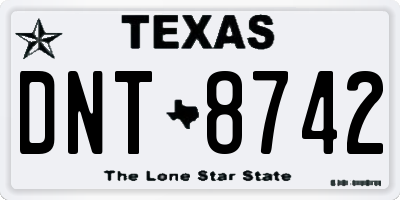 TX license plate DNT8742