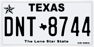 TX license plate DNT8744