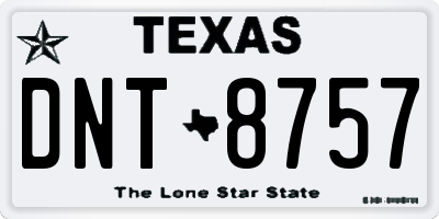TX license plate DNT8757