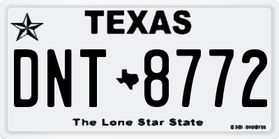 TX license plate DNT8772