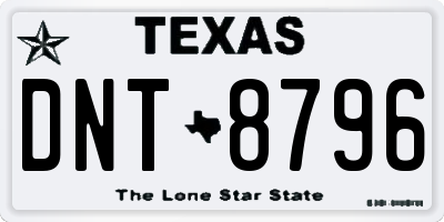 TX license plate DNT8796