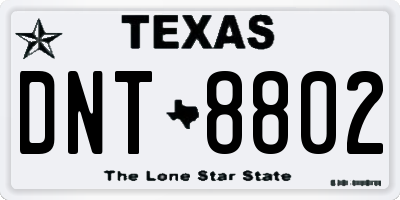 TX license plate DNT8802