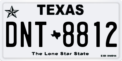 TX license plate DNT8812
