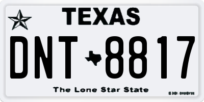 TX license plate DNT8817