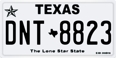 TX license plate DNT8823
