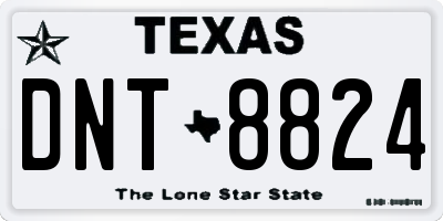 TX license plate DNT8824
