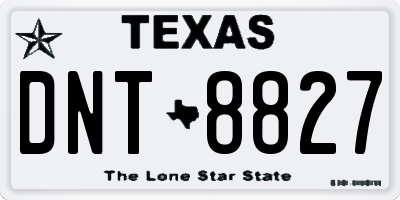 TX license plate DNT8827