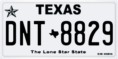 TX license plate DNT8829