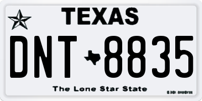 TX license plate DNT8835