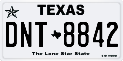 TX license plate DNT8842