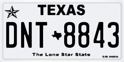 TX license plate DNT8843