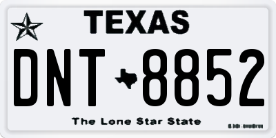 TX license plate DNT8852